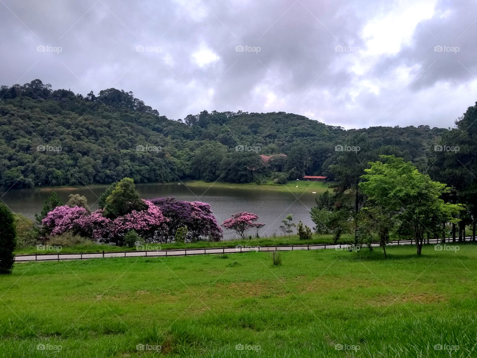 Lago e montanhas - Lake and mountain