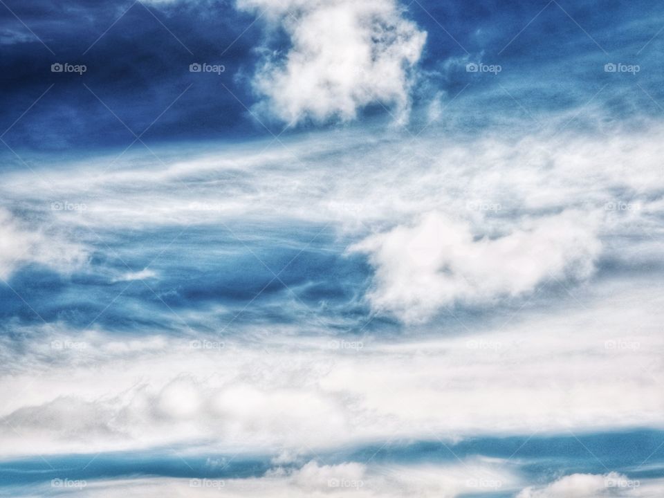 Fluffy white clouds of Scotland