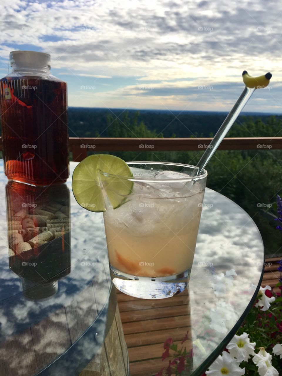 Cocktail hour on the deck 