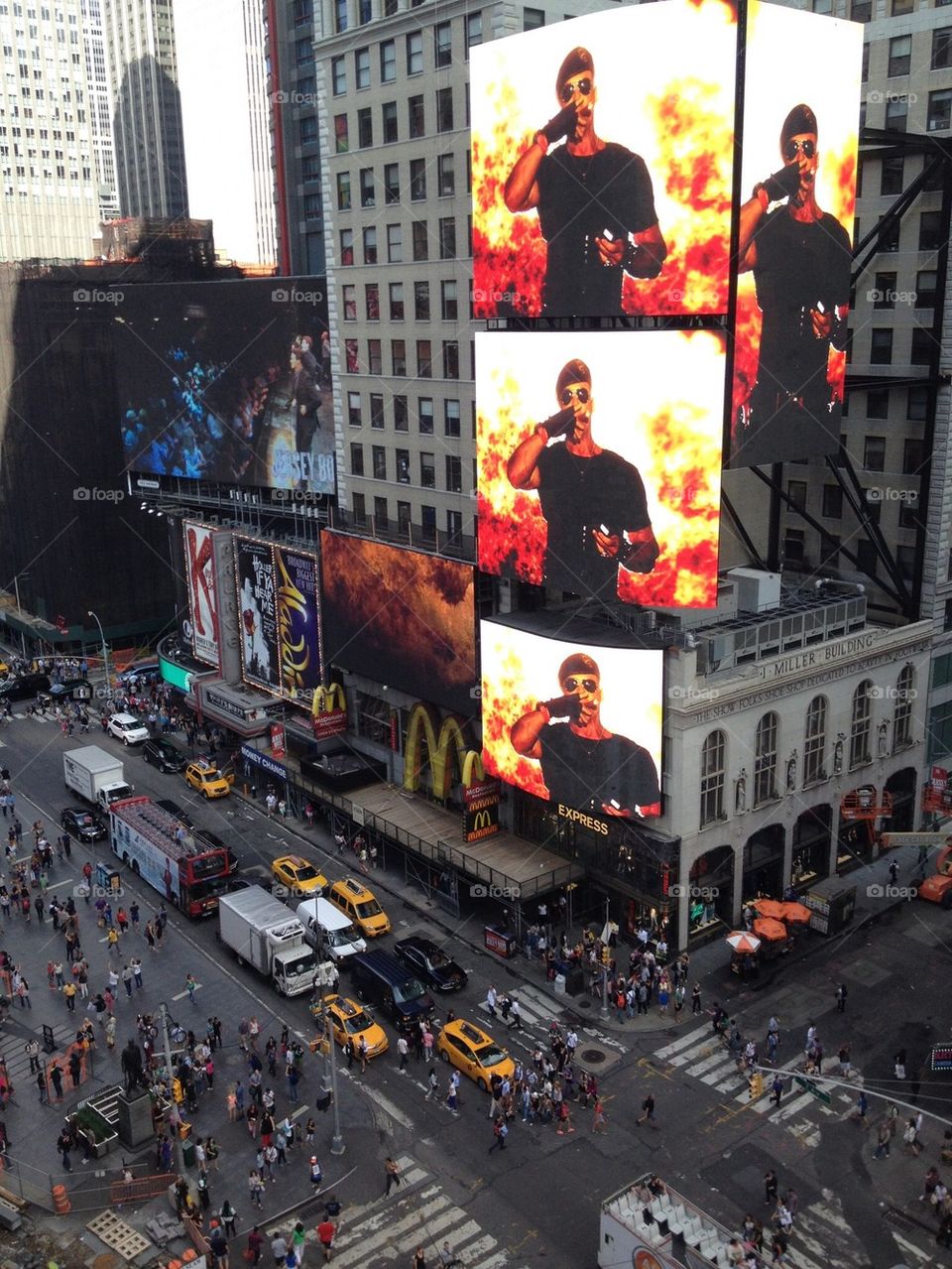 Time square from hotel . Time square