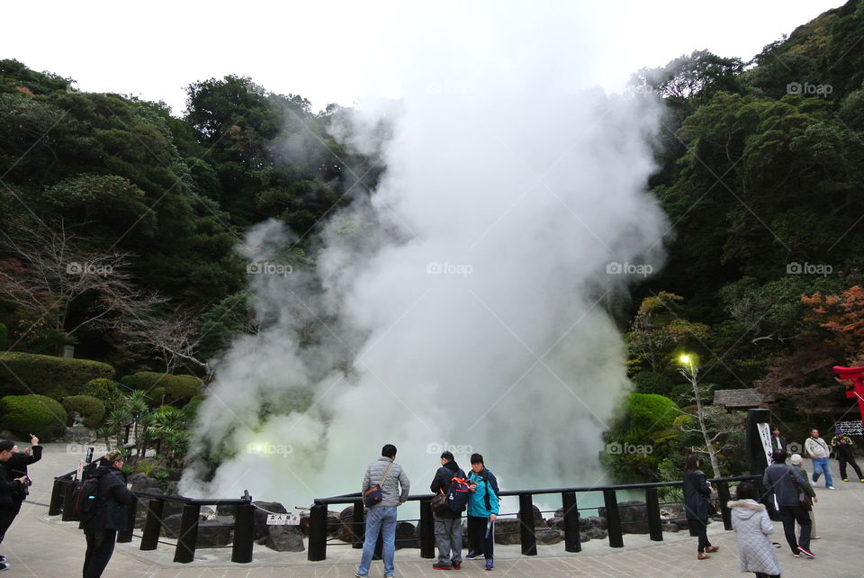 hot spring in Beppu, Oita Japan