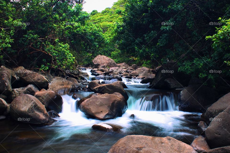 Water, Waterfall, No Person, River, Stream