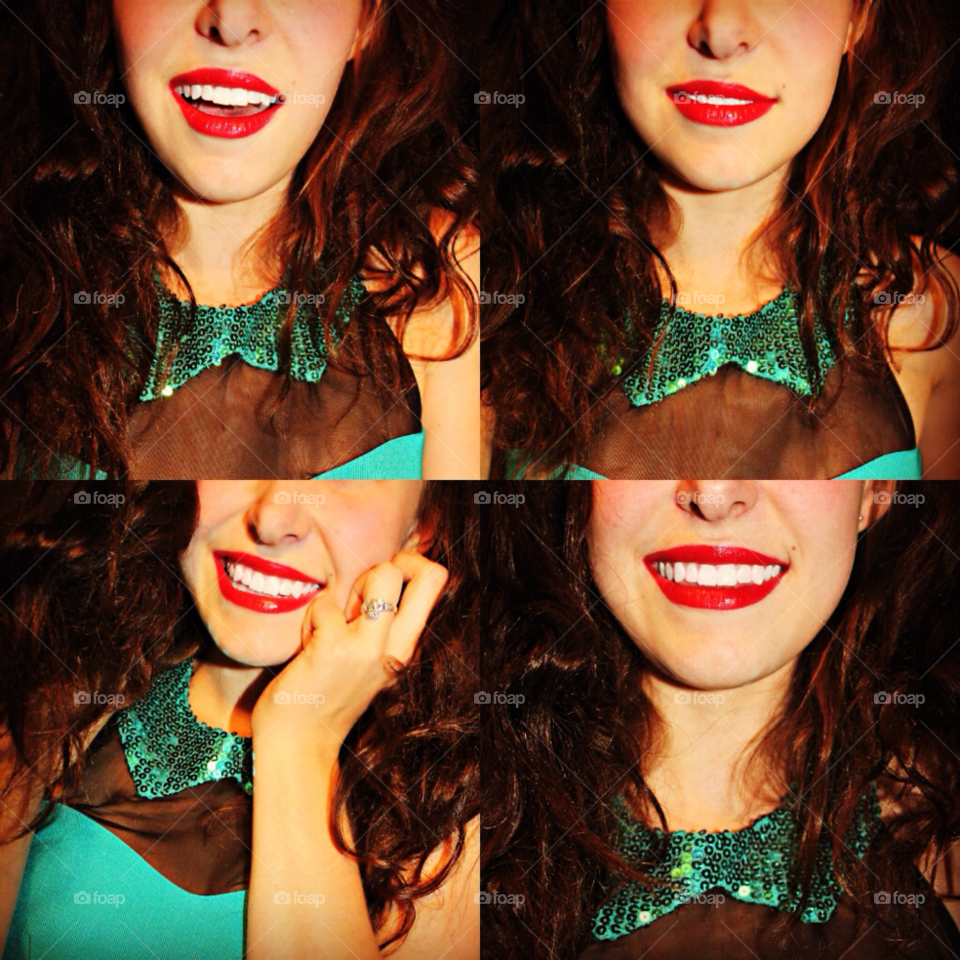 red dress smile teeth by KatherineCG
