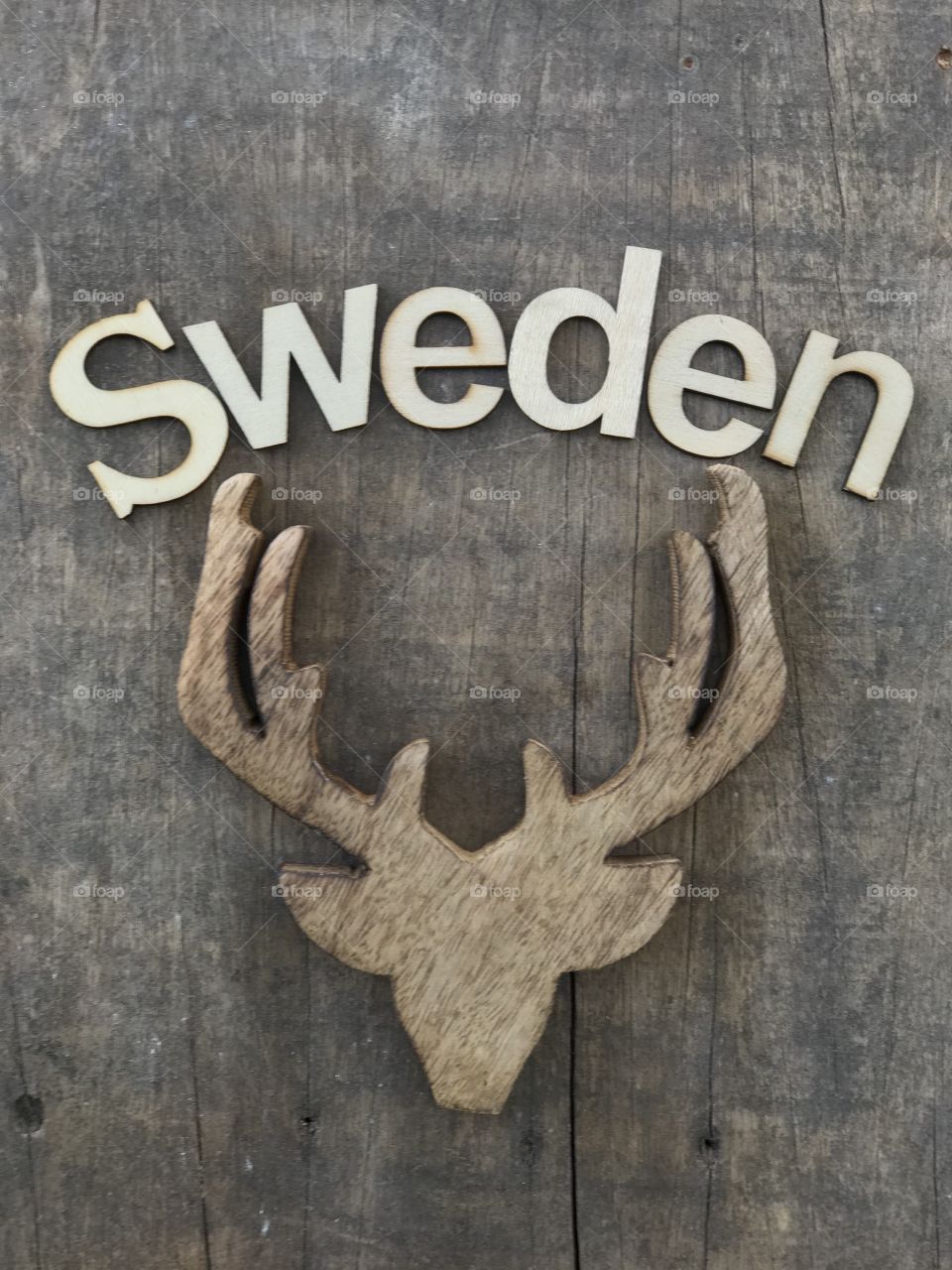 Sweden, souvenir with wooden letters 