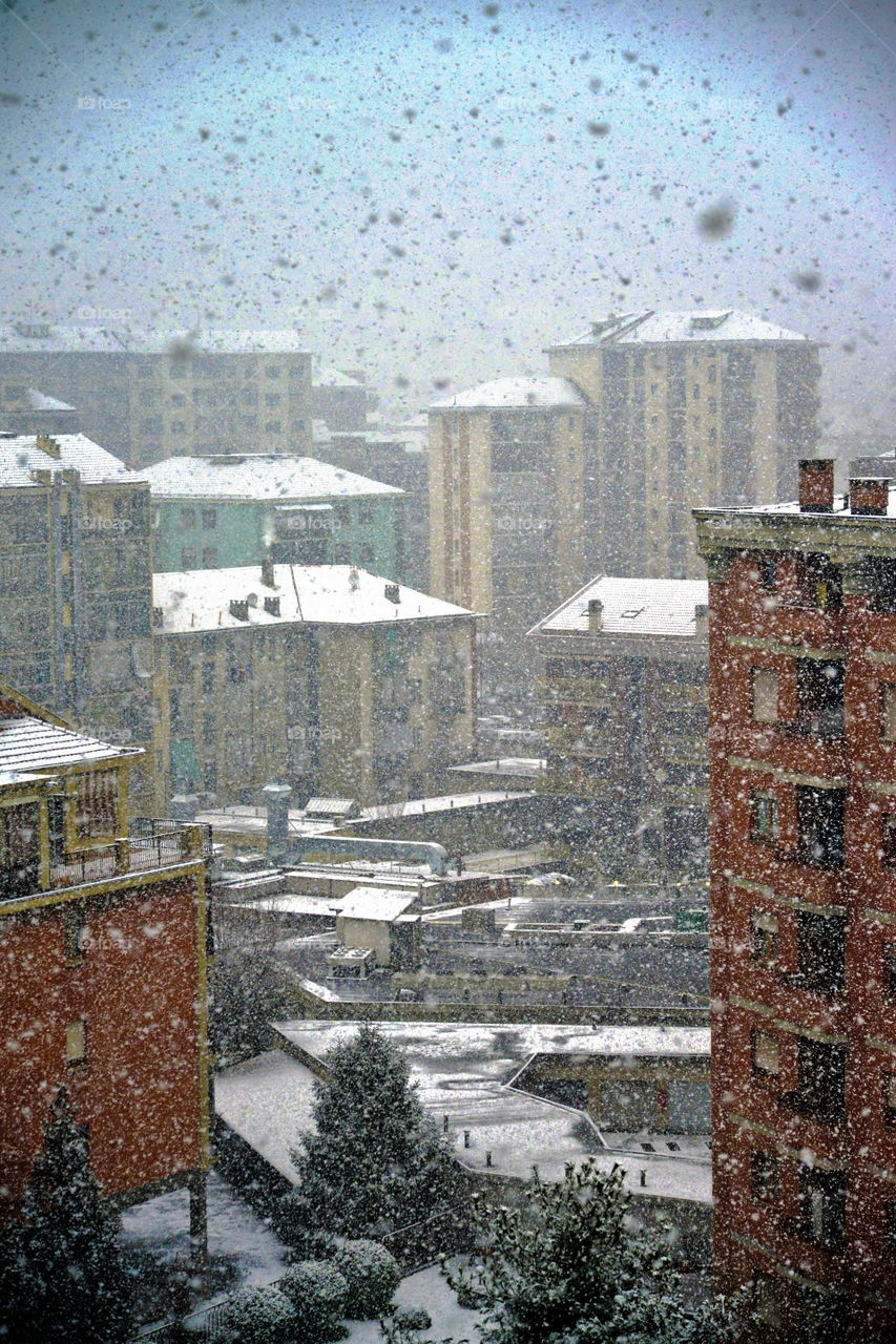 nevicata in città