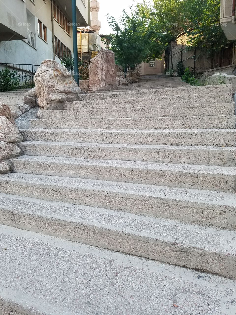 Ankara Turkey neighborhood, steps, walkway