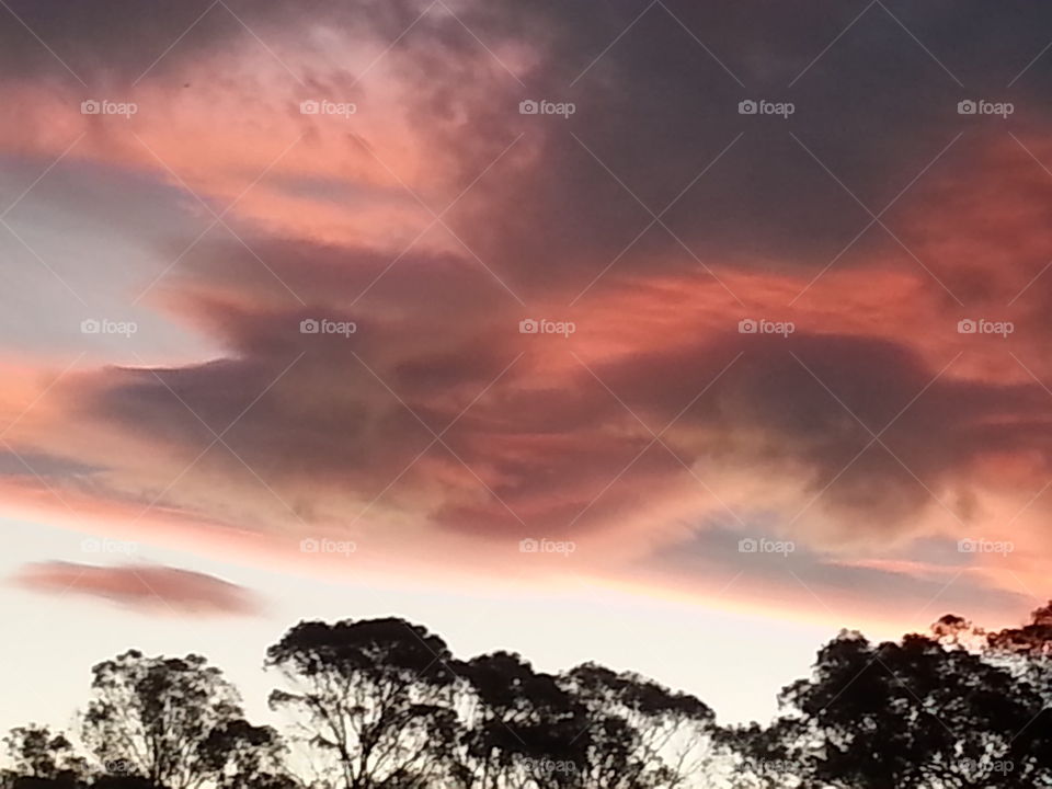 Beautiful sunset over Napier NZ