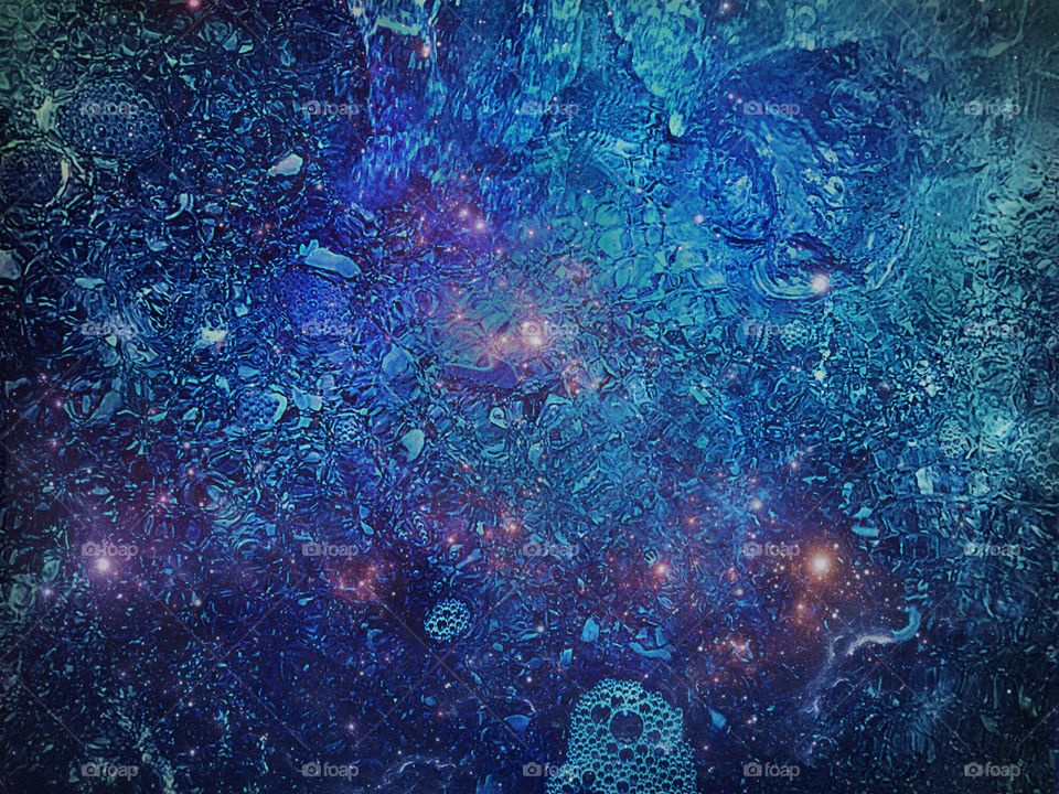 Psychedelic aquatic , celestial abstract art.