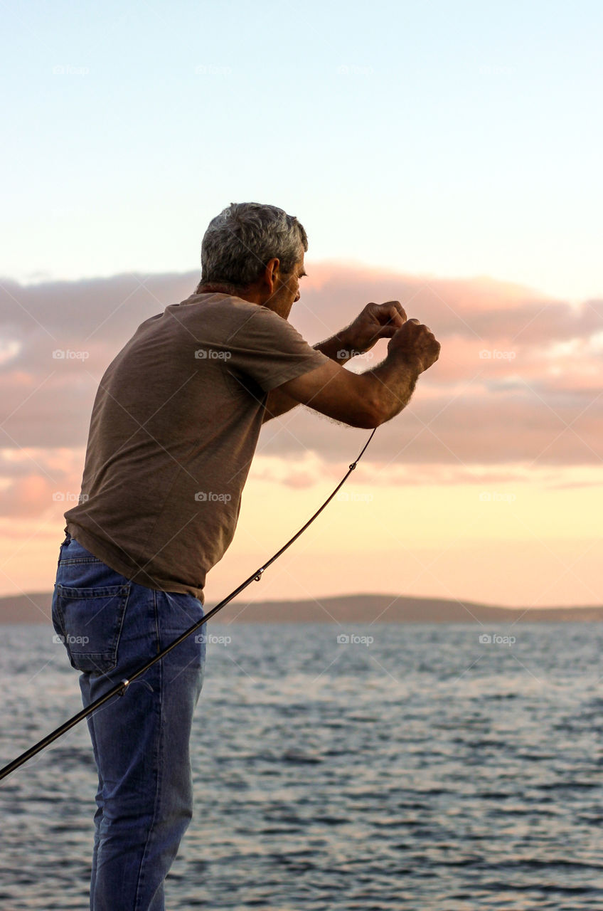 Preparing for fishing