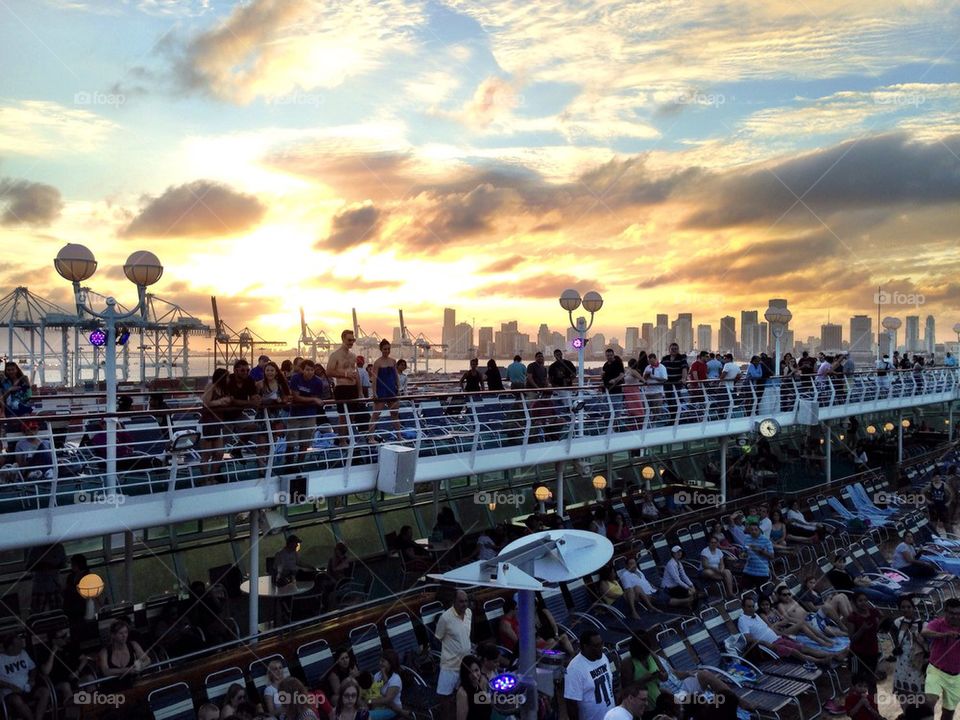 People on cruise ship