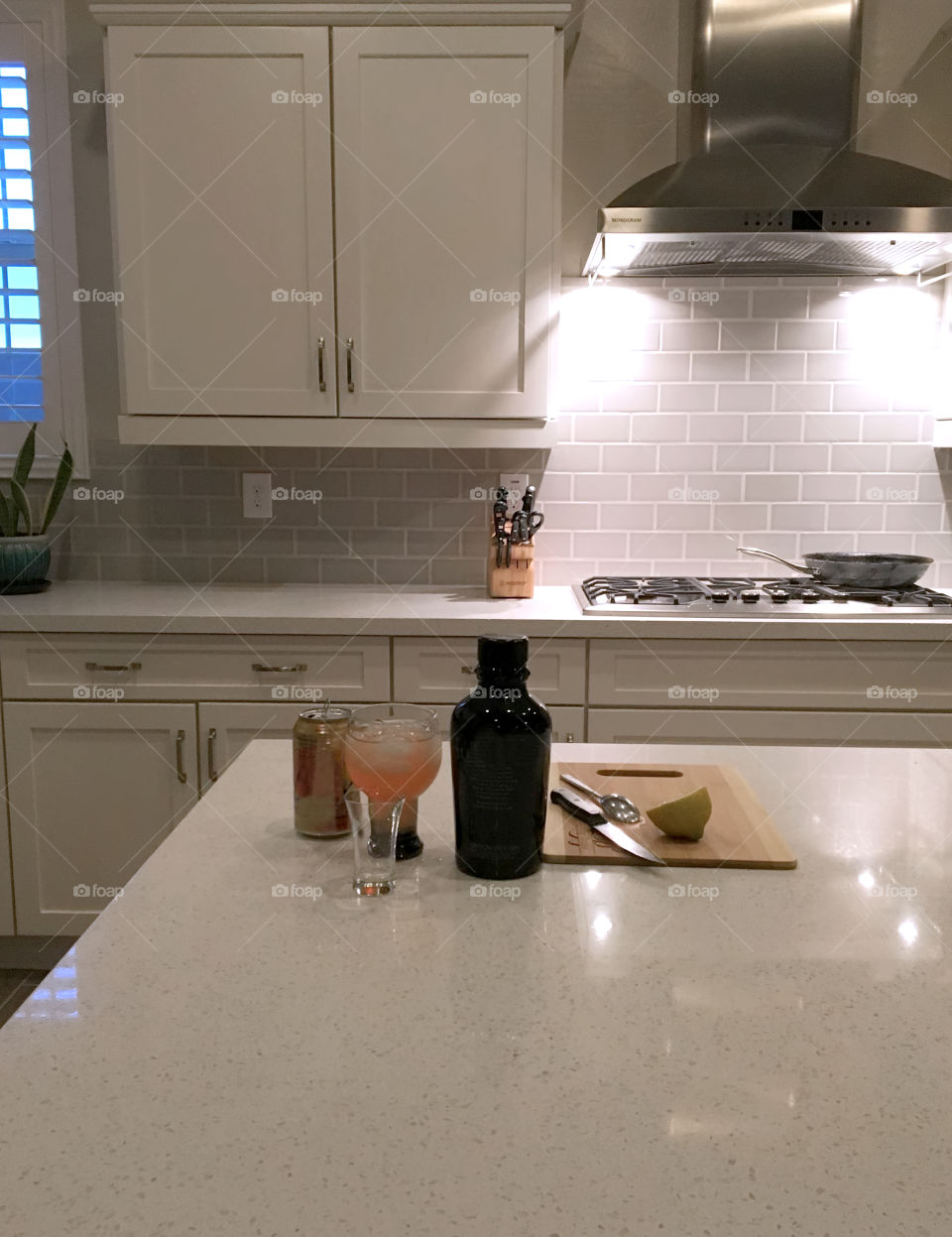 Happy hour at home in the kitchen