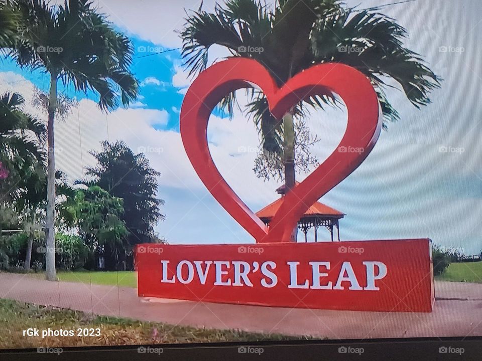 Lovers leap Sign