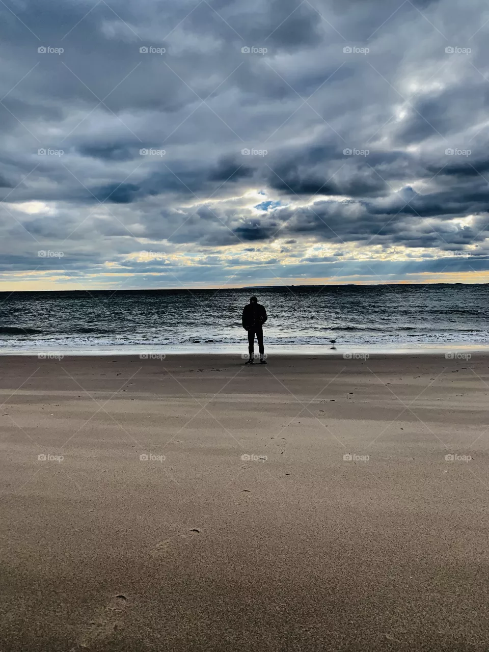 Brooklyn beach sunset view