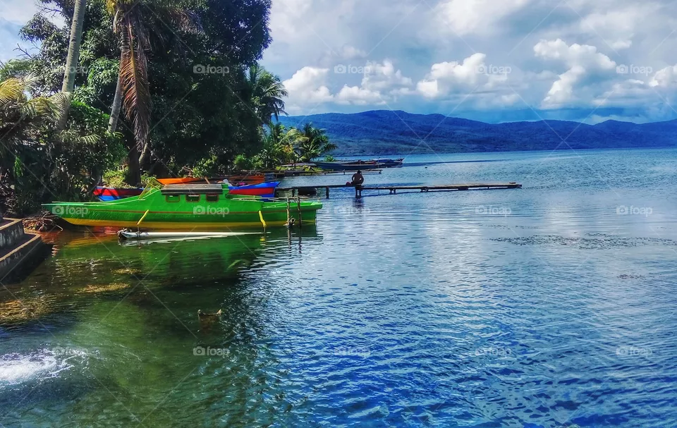 Green boat