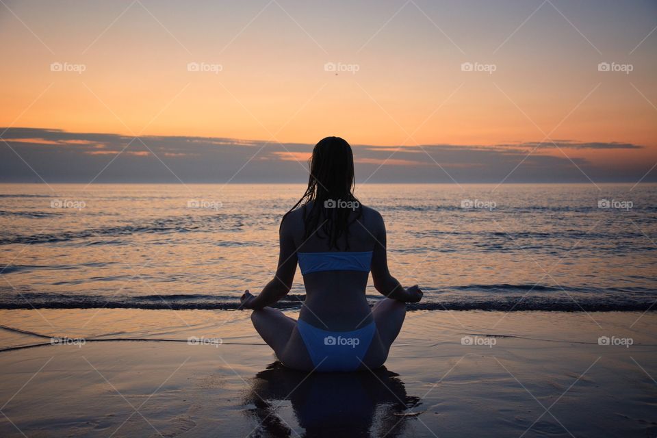 Golden hour on the beach