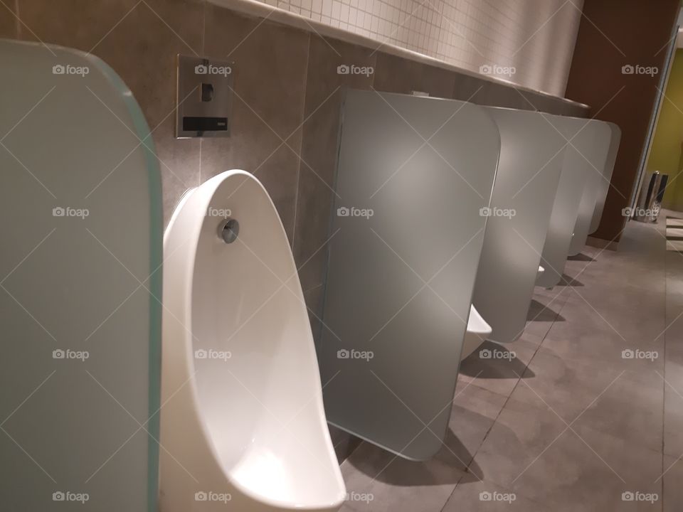 The men toilet in a modern mall