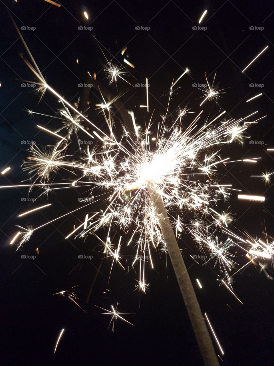 Sparkling Bengal Fire In The Dark