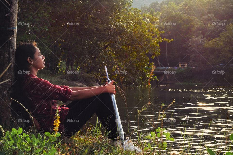 By the lake side