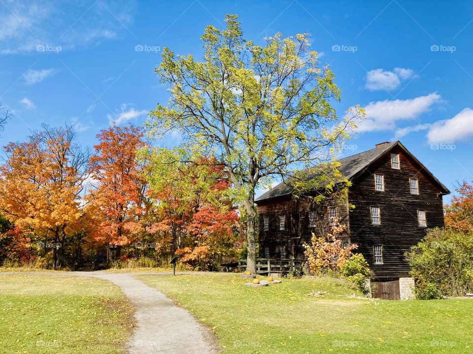 Classic Fall scene by on Old Mill.