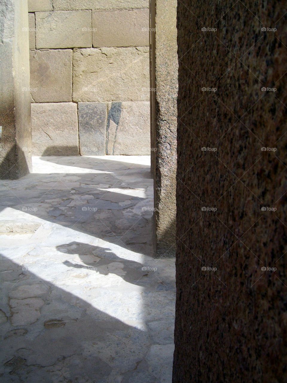 A timely photo of a shadow in Egyptian ruins