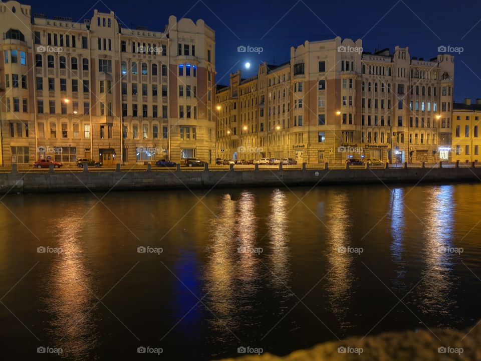 Night lights of the city