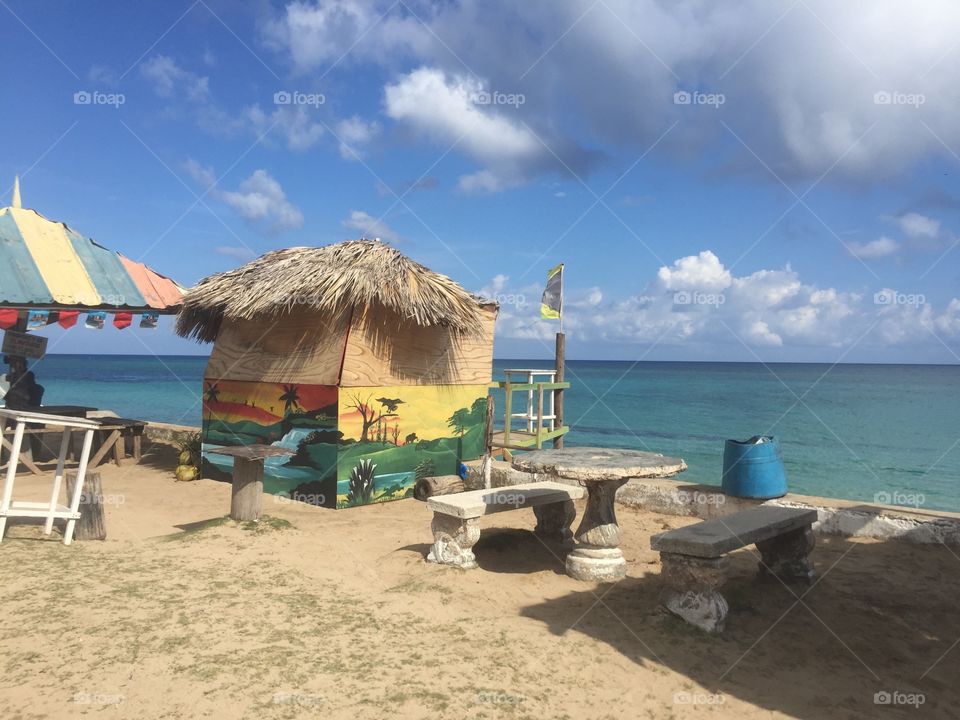 Carribbean beach shack bar