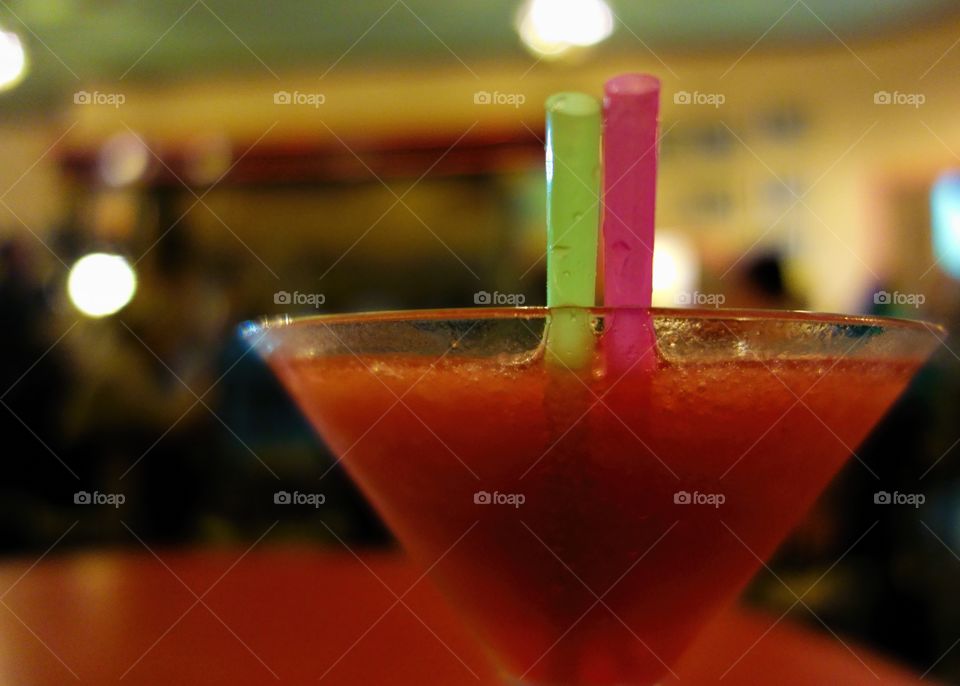 Traditional Cuban Daiquiri. Traditional Cuban Daiquiri served ice cold in a bar in Havana, Cuba.