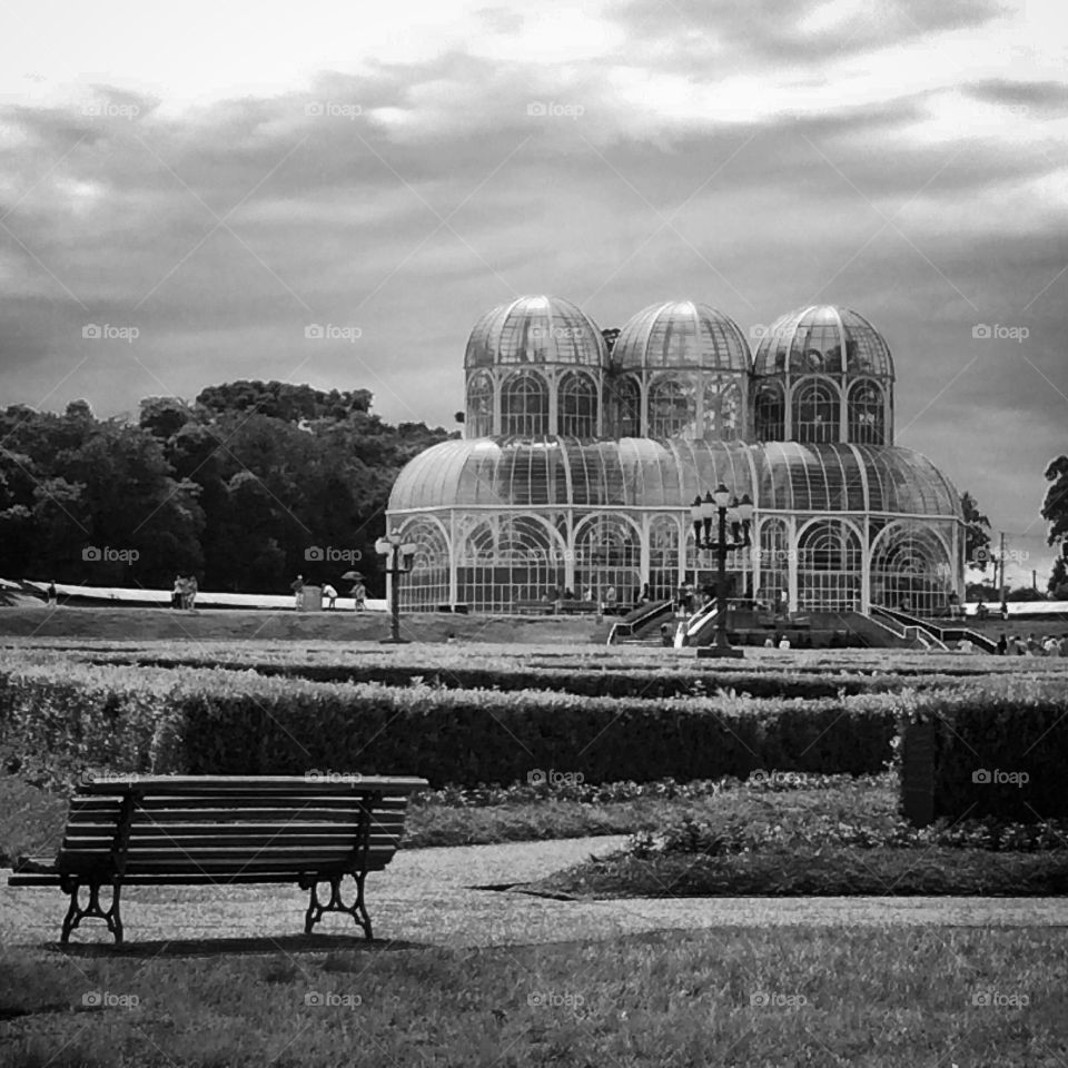 Jardim Botânico at Curitiba. A view from the gardens of Jardim Botânico at Curitiba - Brazil.