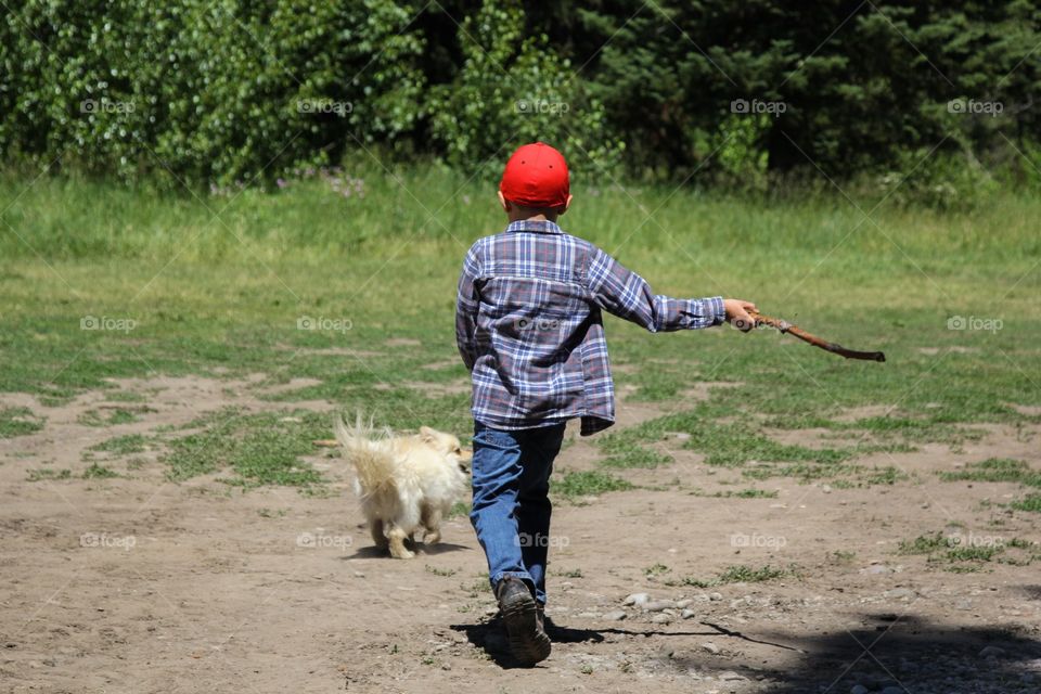 Boy and a pup 