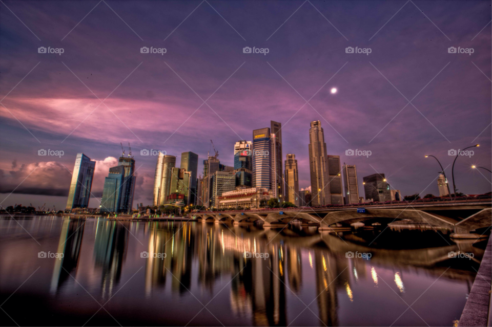singapore buildings skyline sunrise by paulcowell