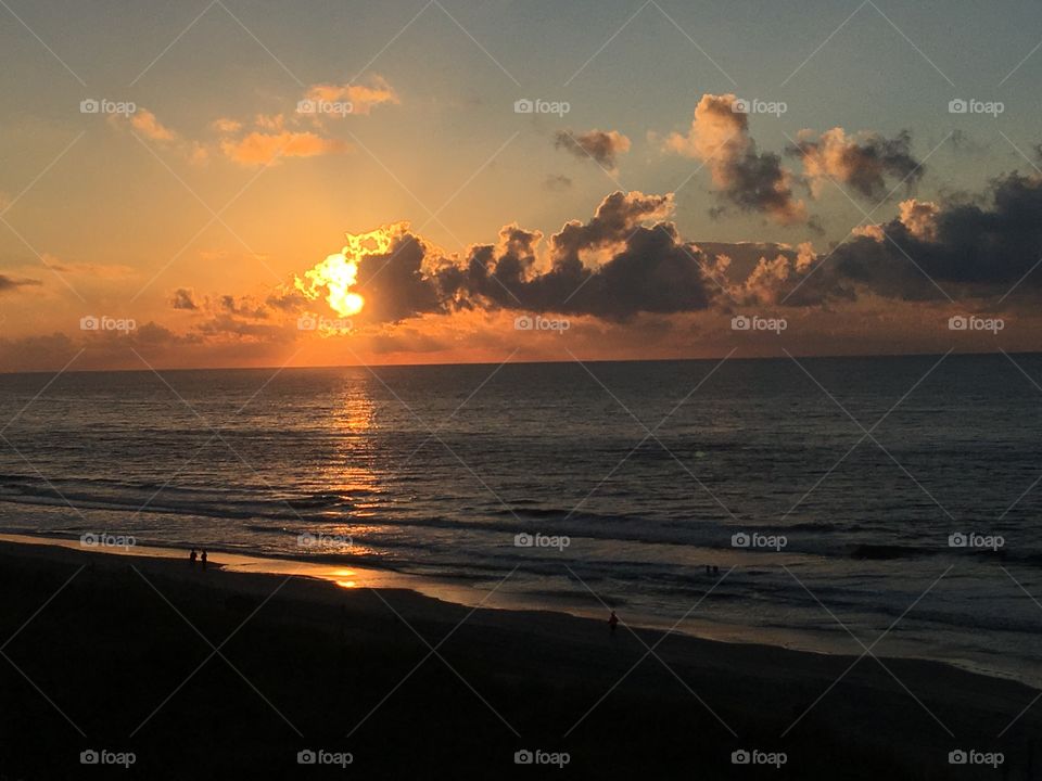 Sunrise over the ocean 