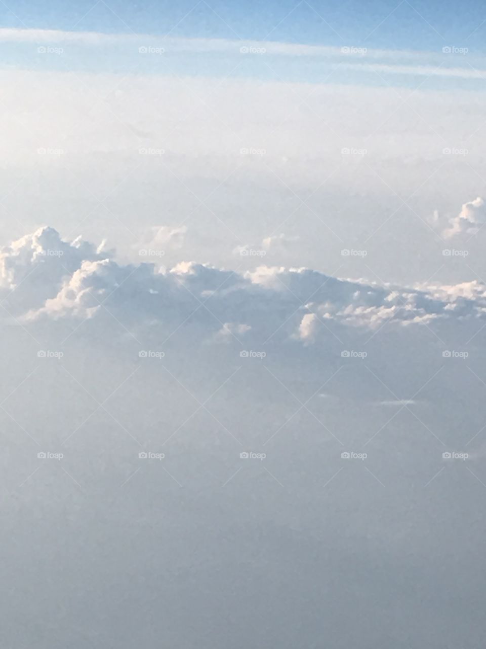 Pillow of cloud, on our way up!