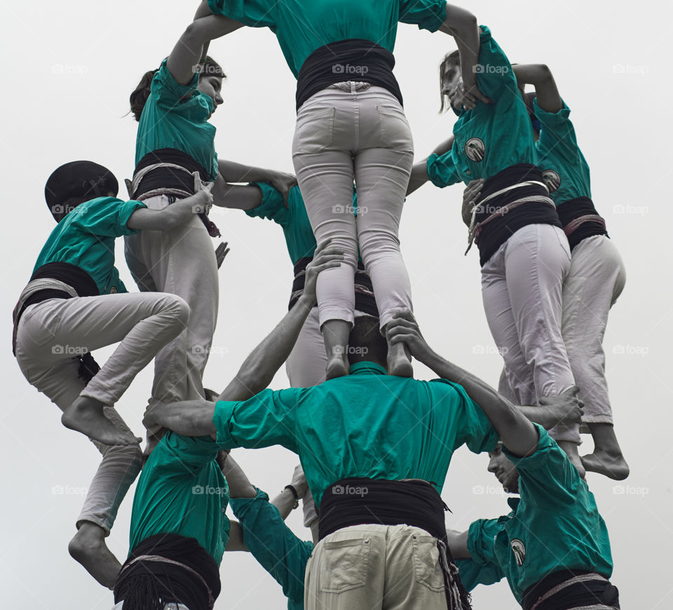 Castellers (3). Exhibición castellera Barcelona