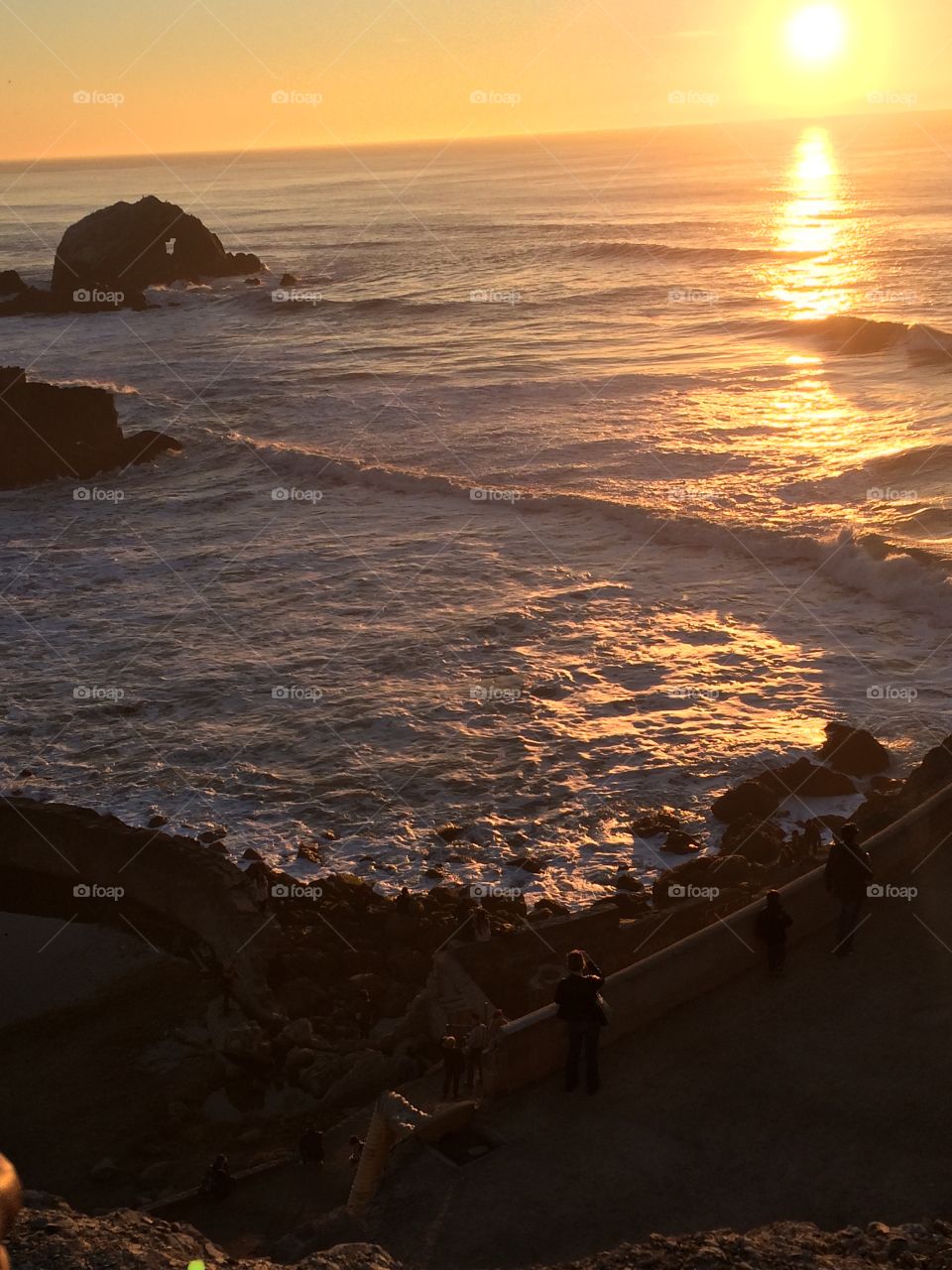 Cliffs off the coast in California 