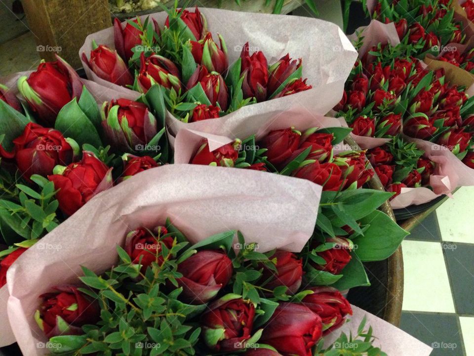 Red Tulip bouquets