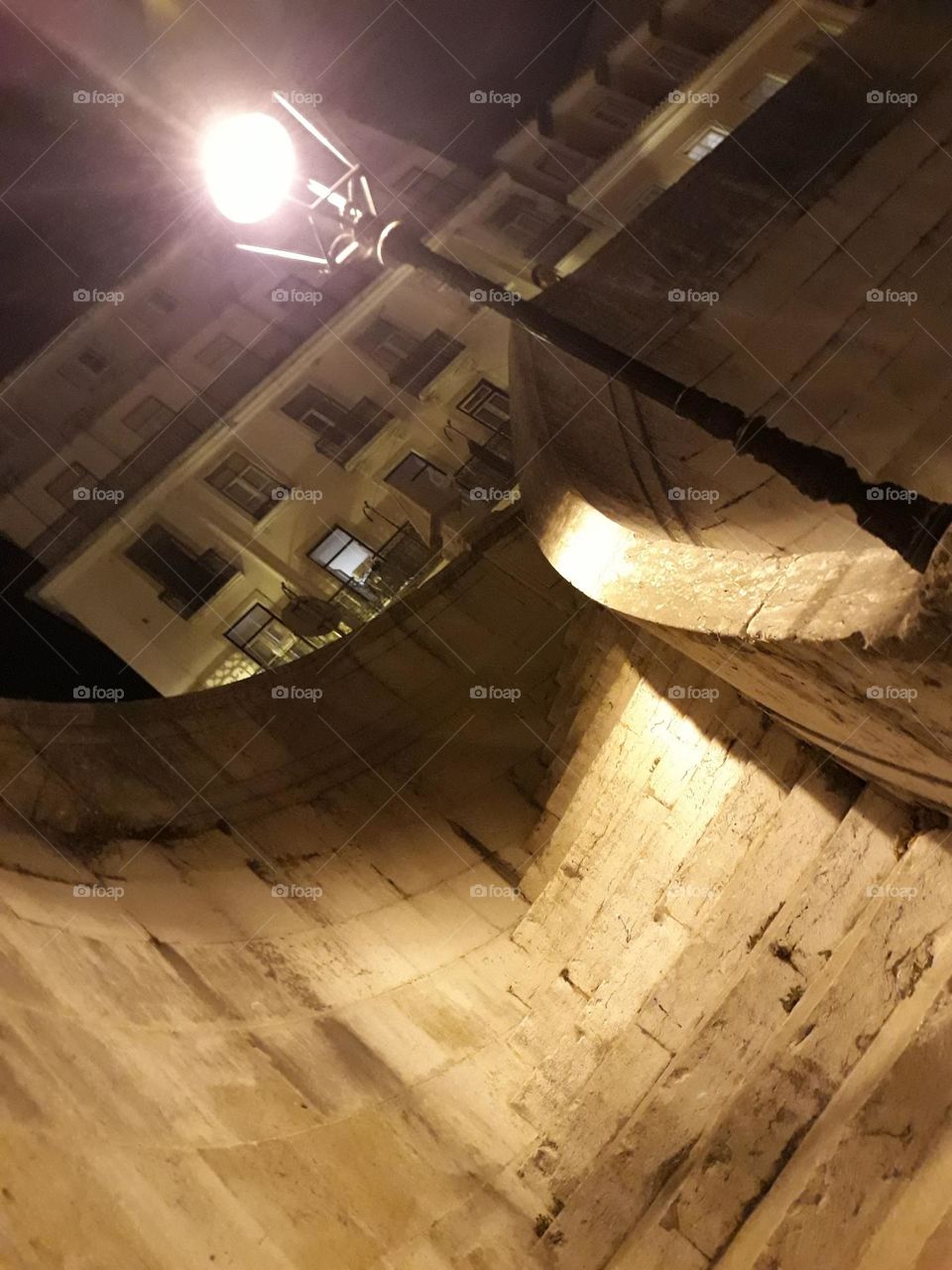 Marble Stairs by night