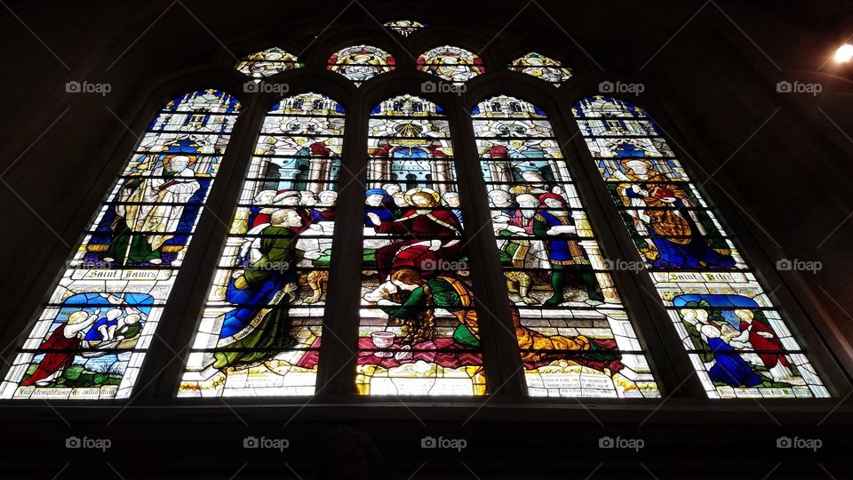 Stained Glass at Bath Abbey