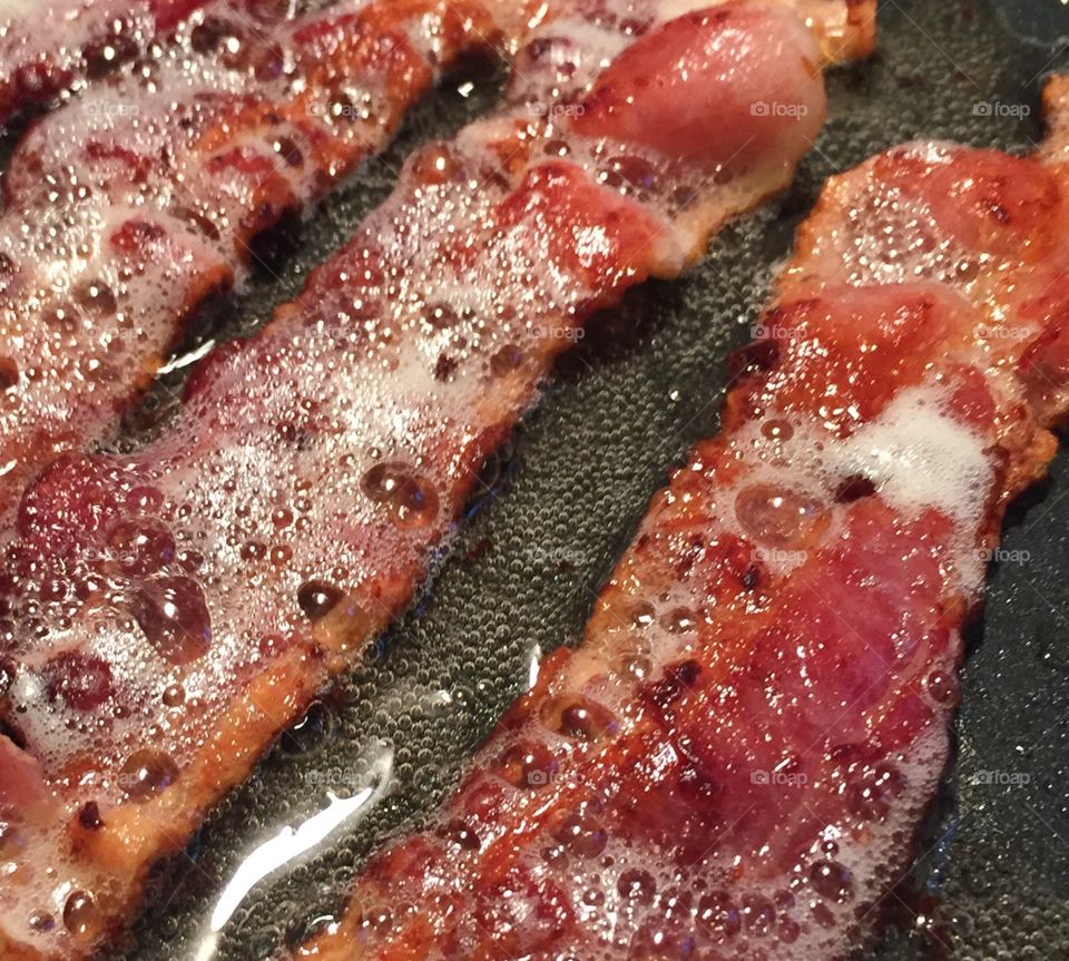 Macro of yummy bacon