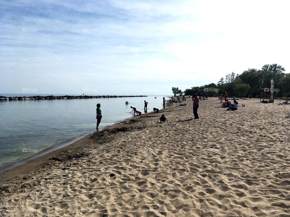 The beach of Toronto island
