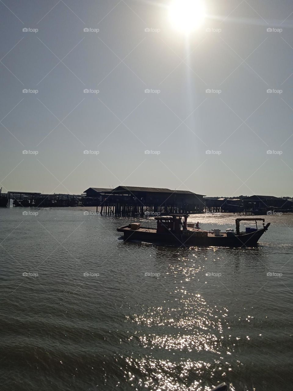 Boat in the sun.