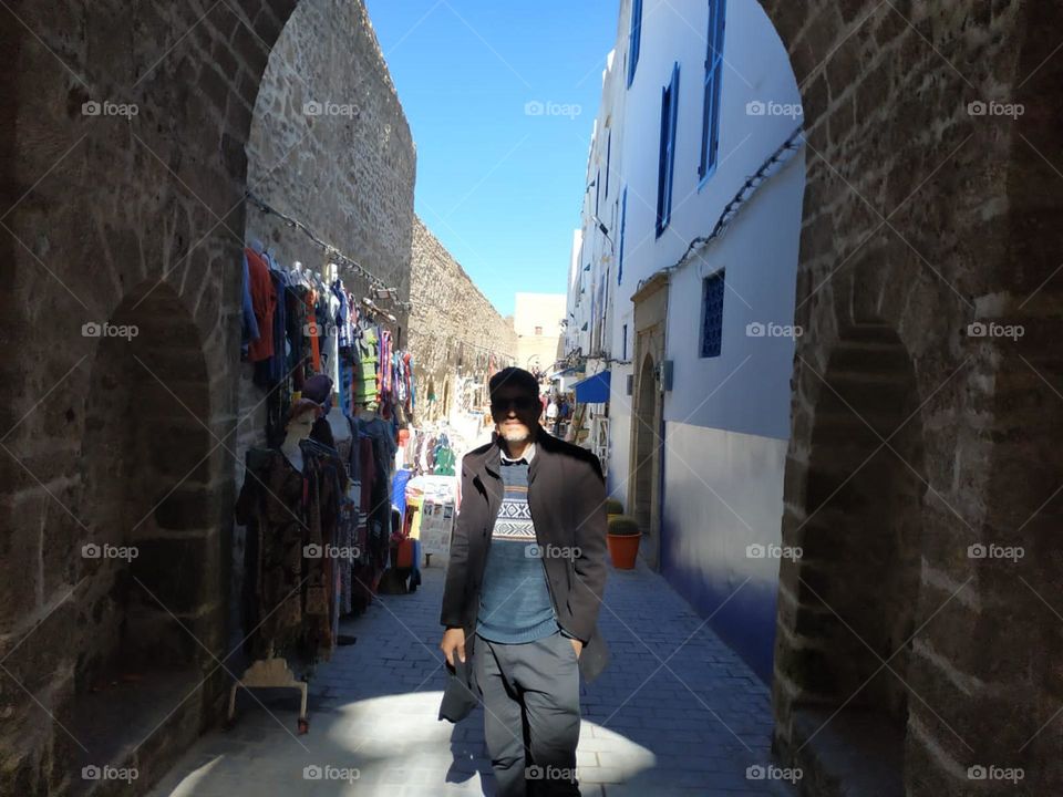 Im standing in a street at essaouira city in Morocco.