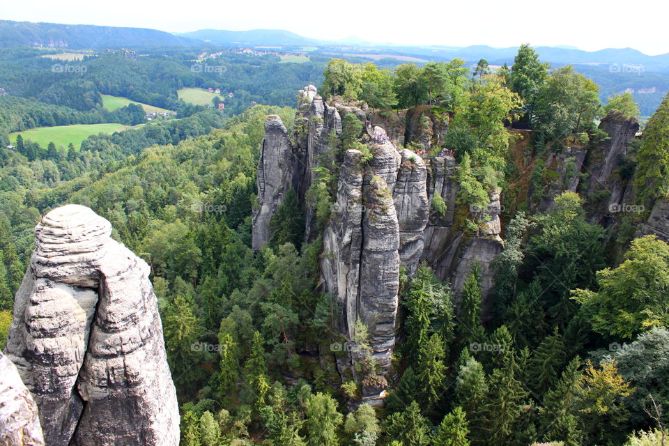 view from up above in Bastei