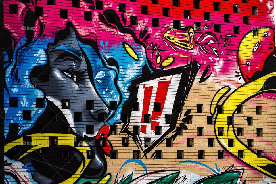 Mural on a parking garage in Kansas City