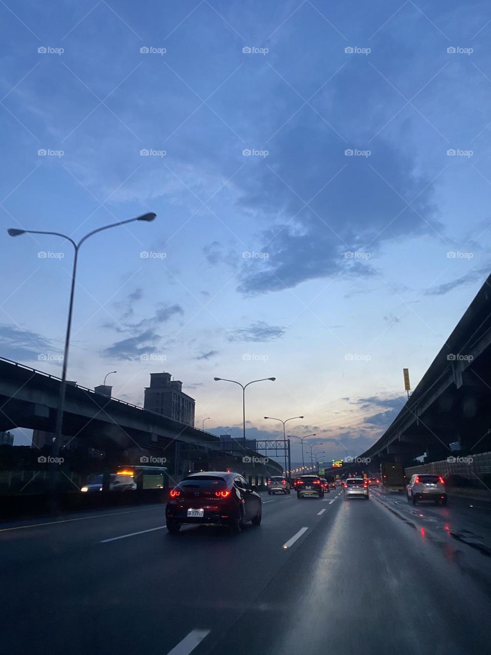 Driving at dusk and on the highway