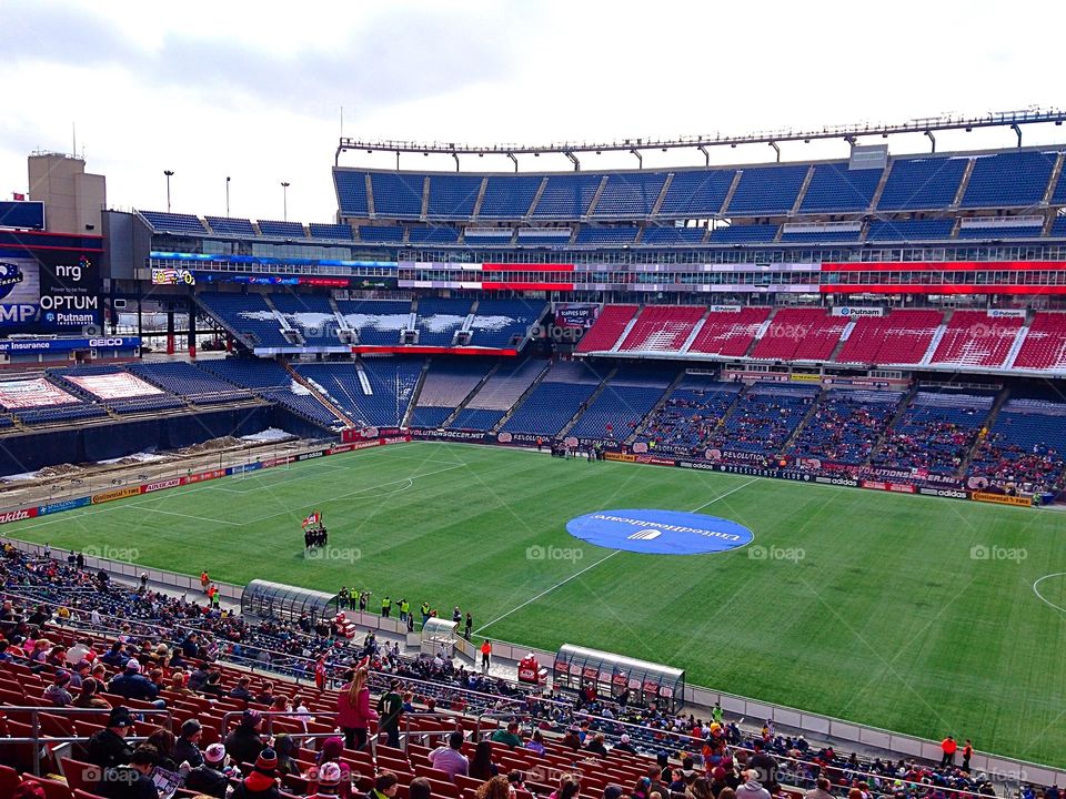 Honor guard. Home opener for the New England Revolution 