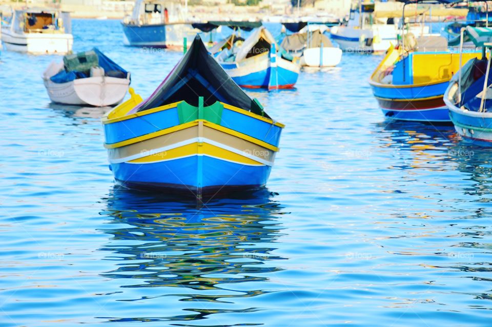 colorful boat in Malta