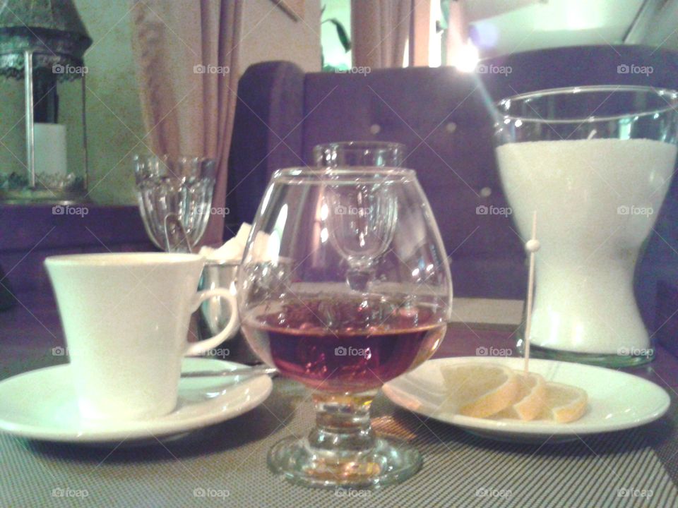 evening brandy with coffee
