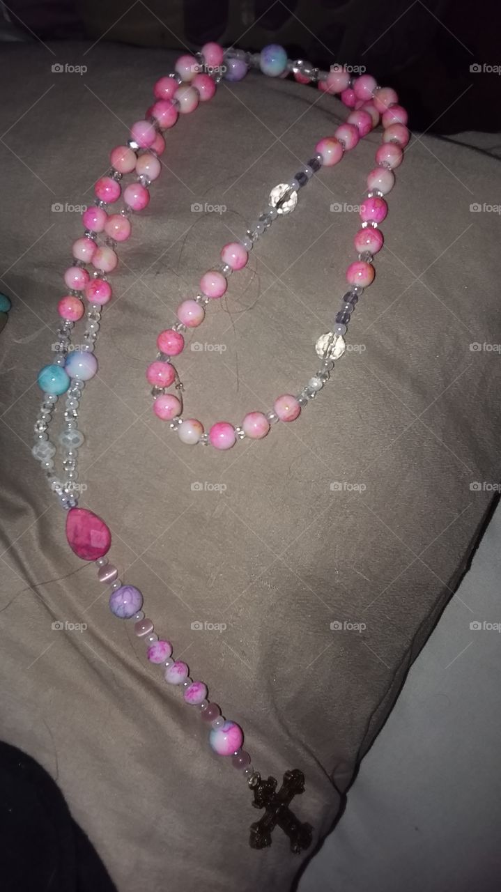 Handmade set of rosary beads.