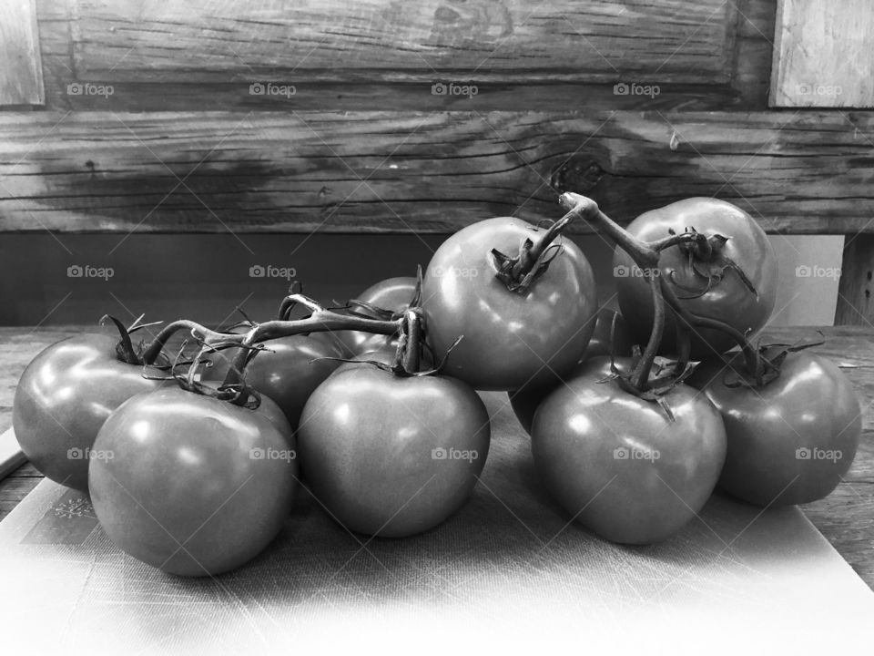 Tomatoes black and white