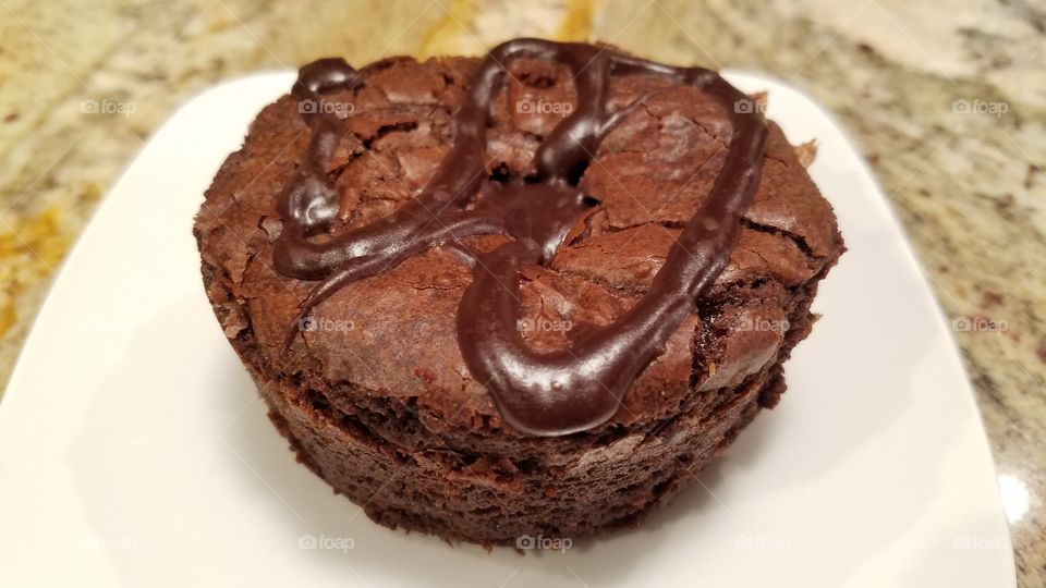 Chocolate brownie with chocolate ganache